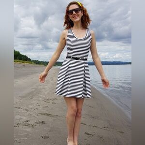 Striped Sleeveless Summer Dress